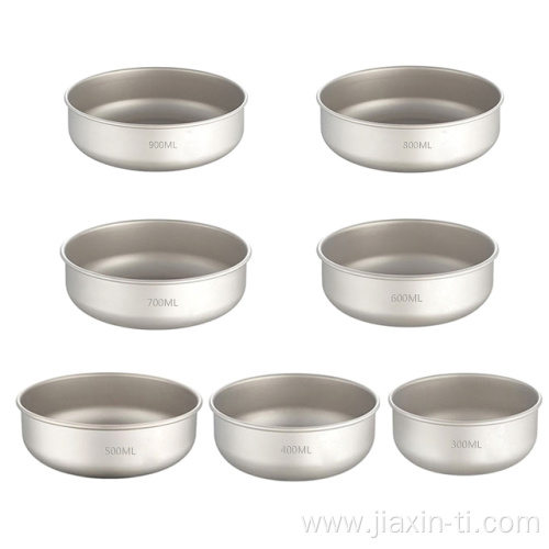 Titanium 7-Piece Bowl Set Ultralight Food Container Cookware
